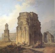 ROBERT, Hubert Triumphal Arch and Amphitheater at Orange (mk05) oil painting artist